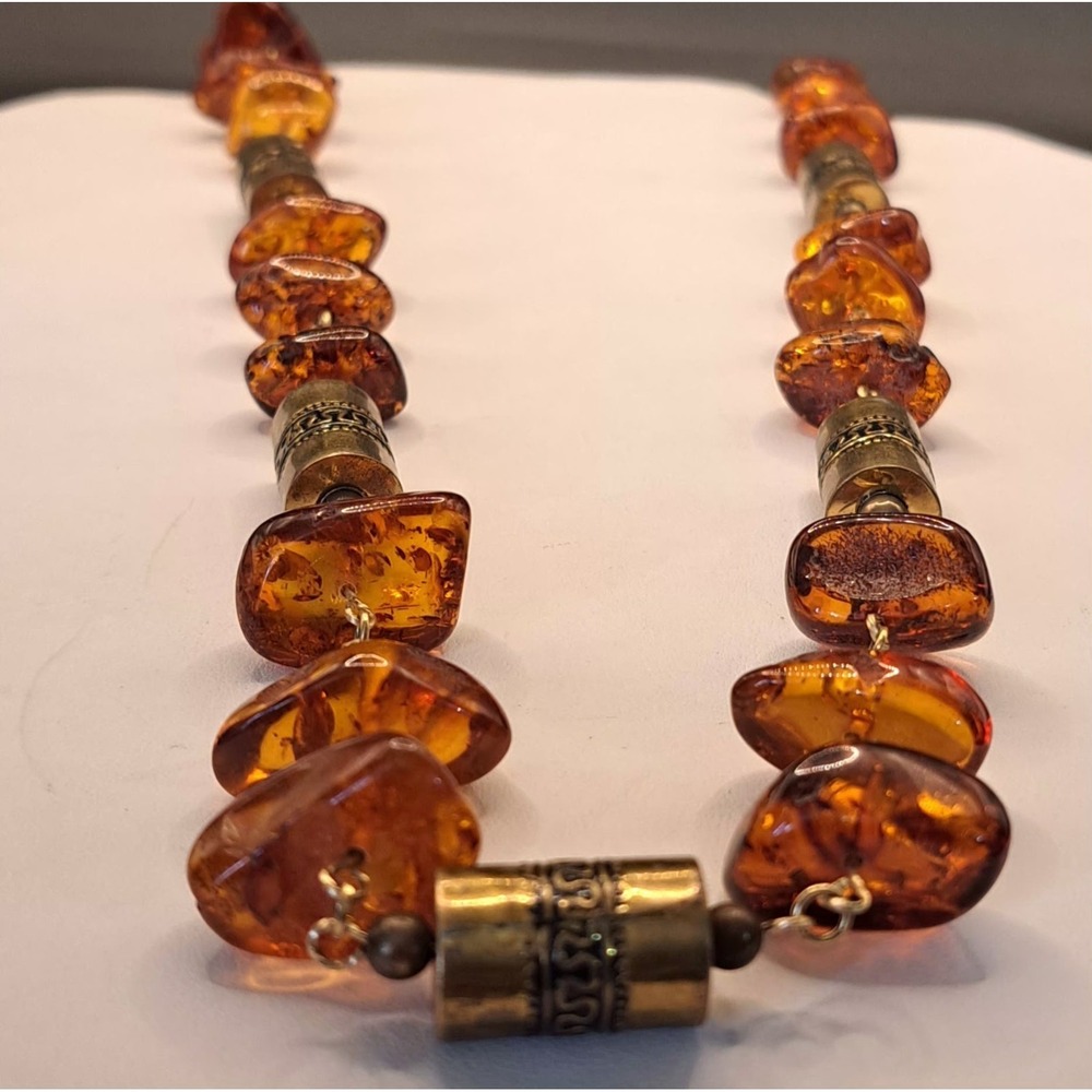 Vintage Natural Baltic Honey Cognac Amber Necklace 62.5 Grams - Picture 4 of 12